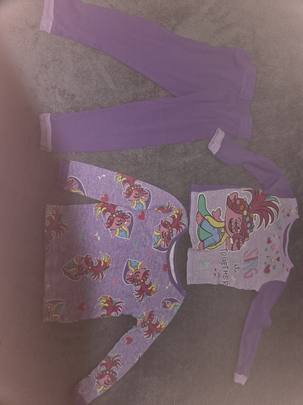 Trolls Purple Kids Pajama Set